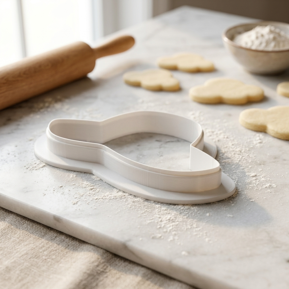 Floppy Beach Hat Cookie Cutter, 3D Printed Travel Design