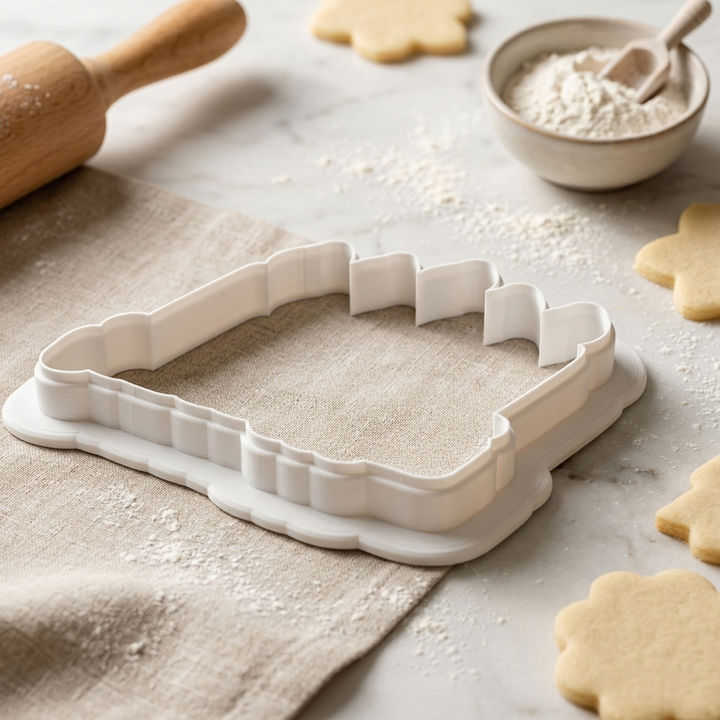 Happy Birthday Candles Cookie Cutter, 3D Printed Birthday Design