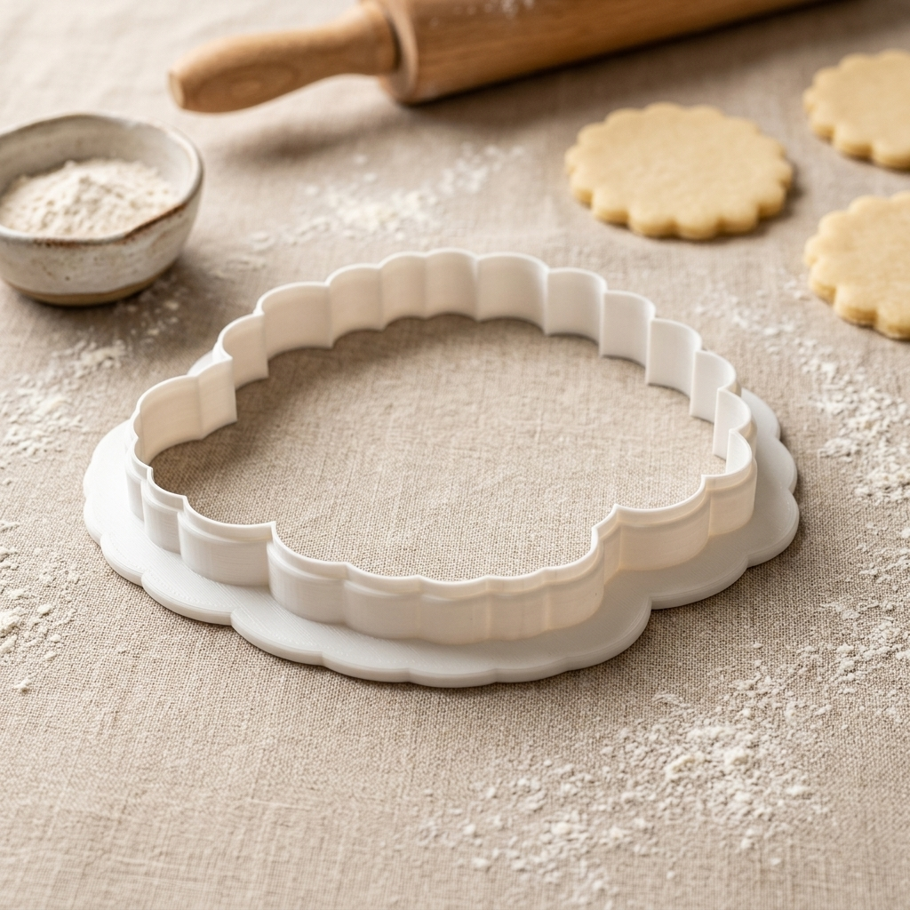 Baby Feet with Greenery Cookie Cutter, 3D Printed Baby Shower Design