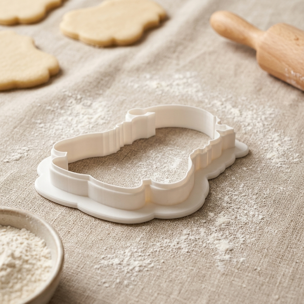 Whimsical Holiday Grouch Cookie Cutter, 3D Printed Holiday Design