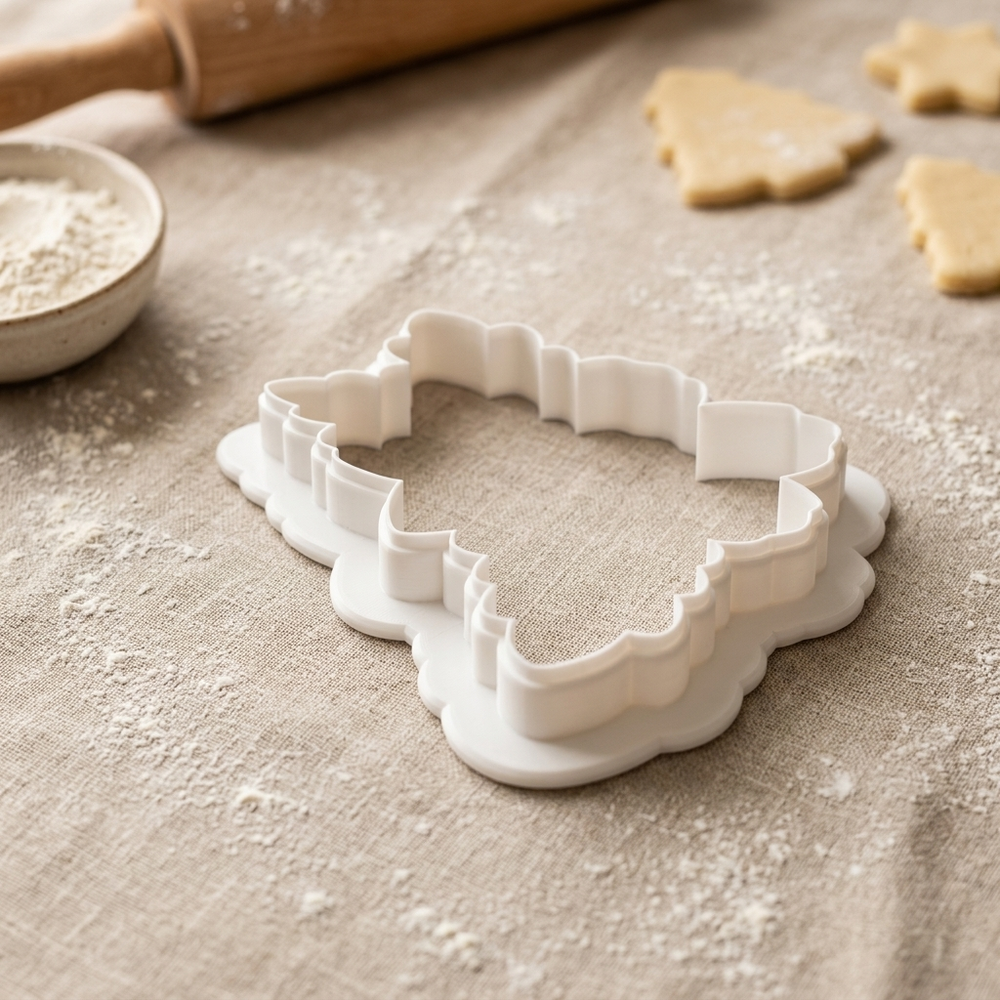 Floral Corner Cluster Cookie Cutter, 3D Printed Garden Design