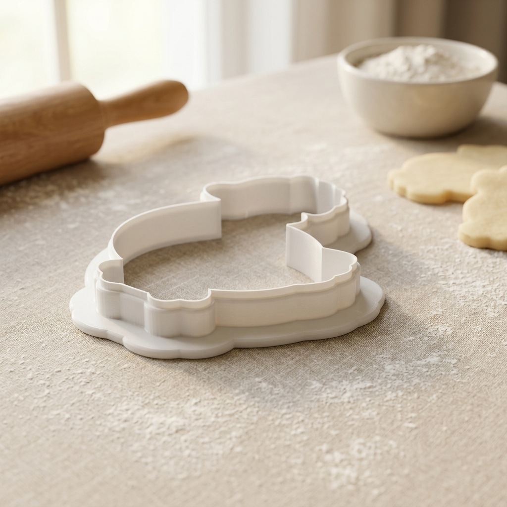 Floral Girly Goose Cookie Cutter, 3D Printed Garden Design