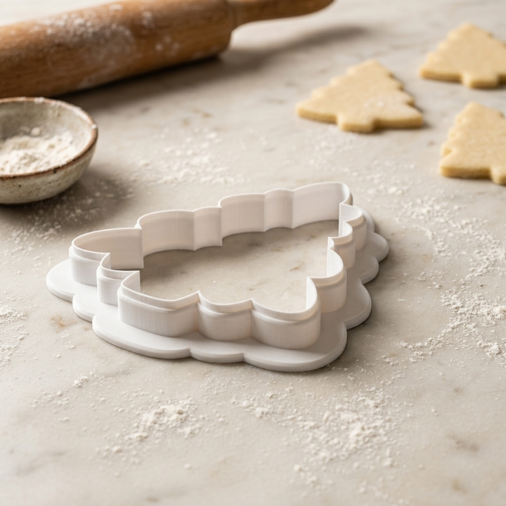 Tree Christmas Lights Cookie Cutter, 3D Printed Holiday Design