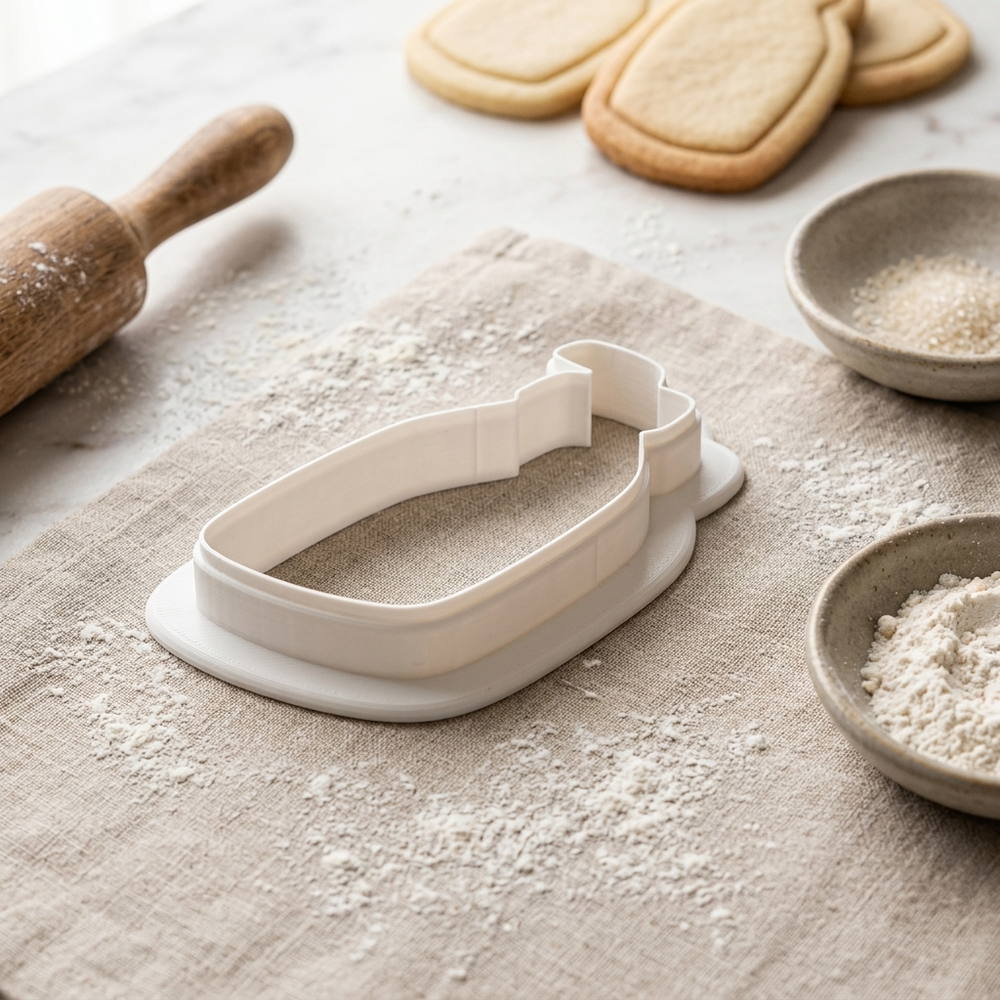 Coquette Soda Cookie Cutter, 3D Printed Valentine Design