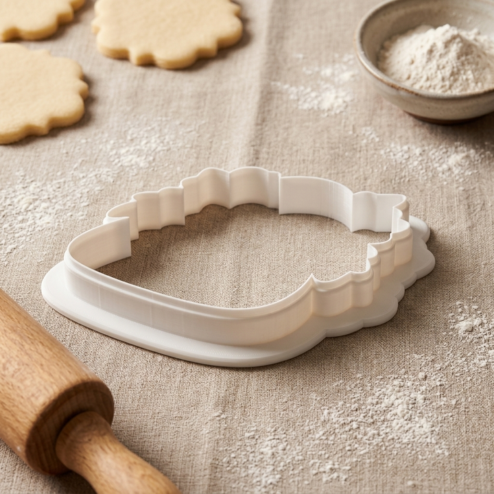 Bag with Flowers Cookie Cutter, 3D Printed Party Design
