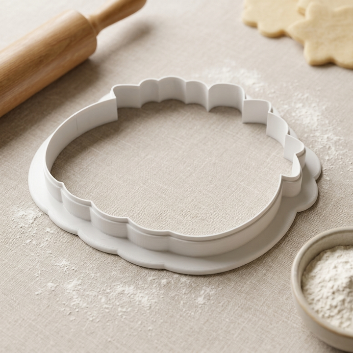 Floral Pumpkin Cookie Cutter, 3D Printed Halloween Design