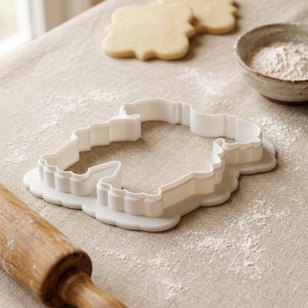 Ruffle Baby Girl Romper Cookie Cutter, 3D Printed Baby Shower Design