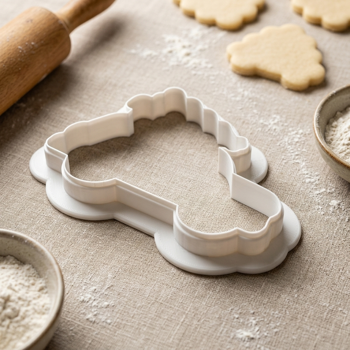 Christmas Car with Tree Cookie Cutter, 3D Printed Holiday Design