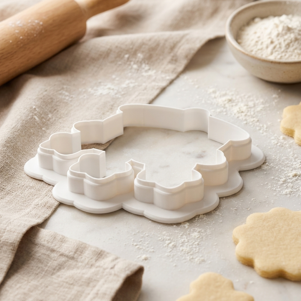 Moon and Stars Baby Mobile Cookie Cutter, 3D Printed Baby Shower Design