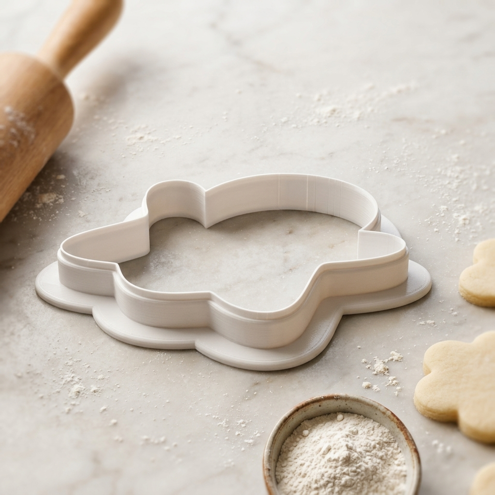 Ghost Face Cookie Cutter, 3D Printed Halloween Design