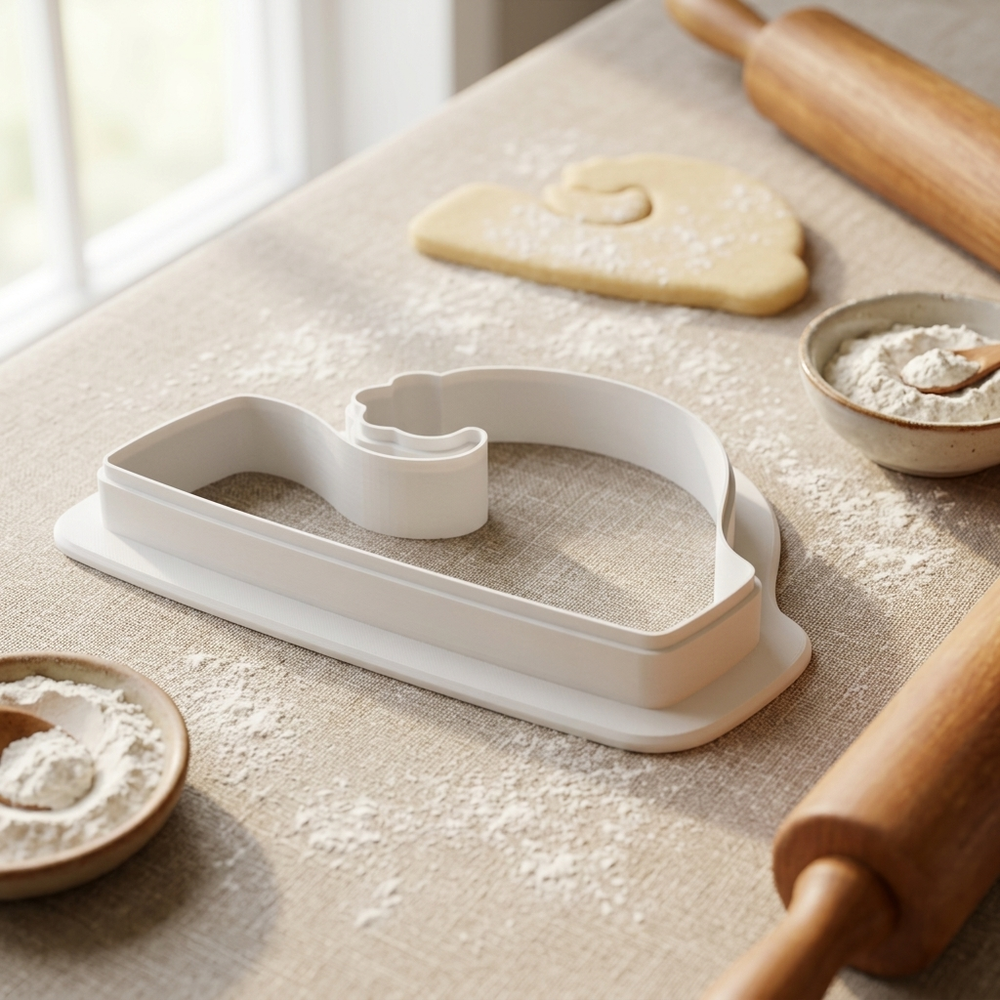 Ocean Wave Cookie Cutter, 3D Printed Party Design