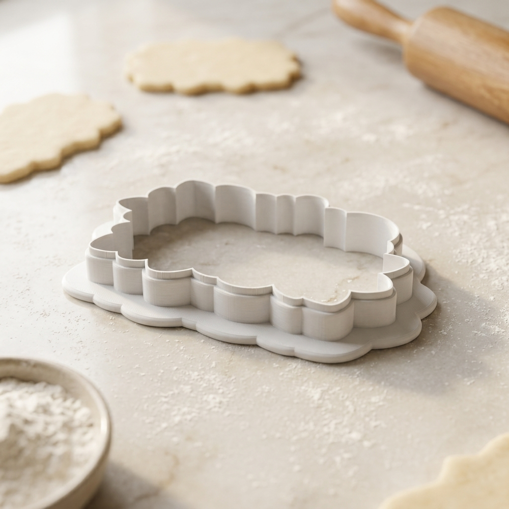Boho Floral Cluster Cookie Cutter, 3D Printed Garden Design