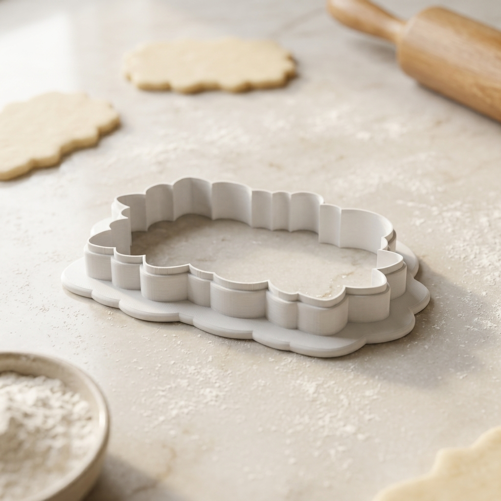 Boho Floral Cluster Cookie Cutter, 3D Printed Garden Design