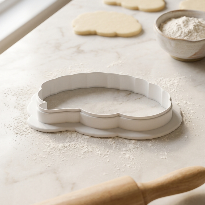Kawaii Brain Cookie Cutter, 3D Printed Animal Design