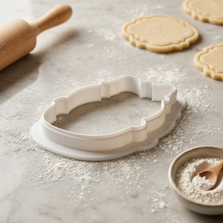 Coquette Strawberry Ribbon Basket Cookie Cutter, 3D Printed Food Design
