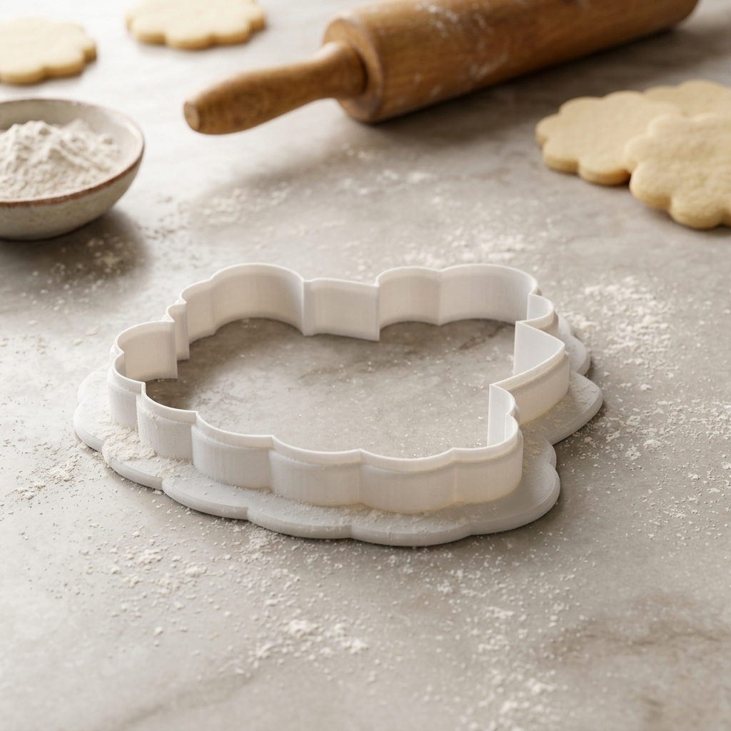 Coquette Ribbon Teacup Saucer Cookie Cutter, 3D Printed Home Design