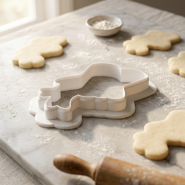Coquette Rose Corset Ribbon Cookie Cutter, 3D Printed Bridal Design