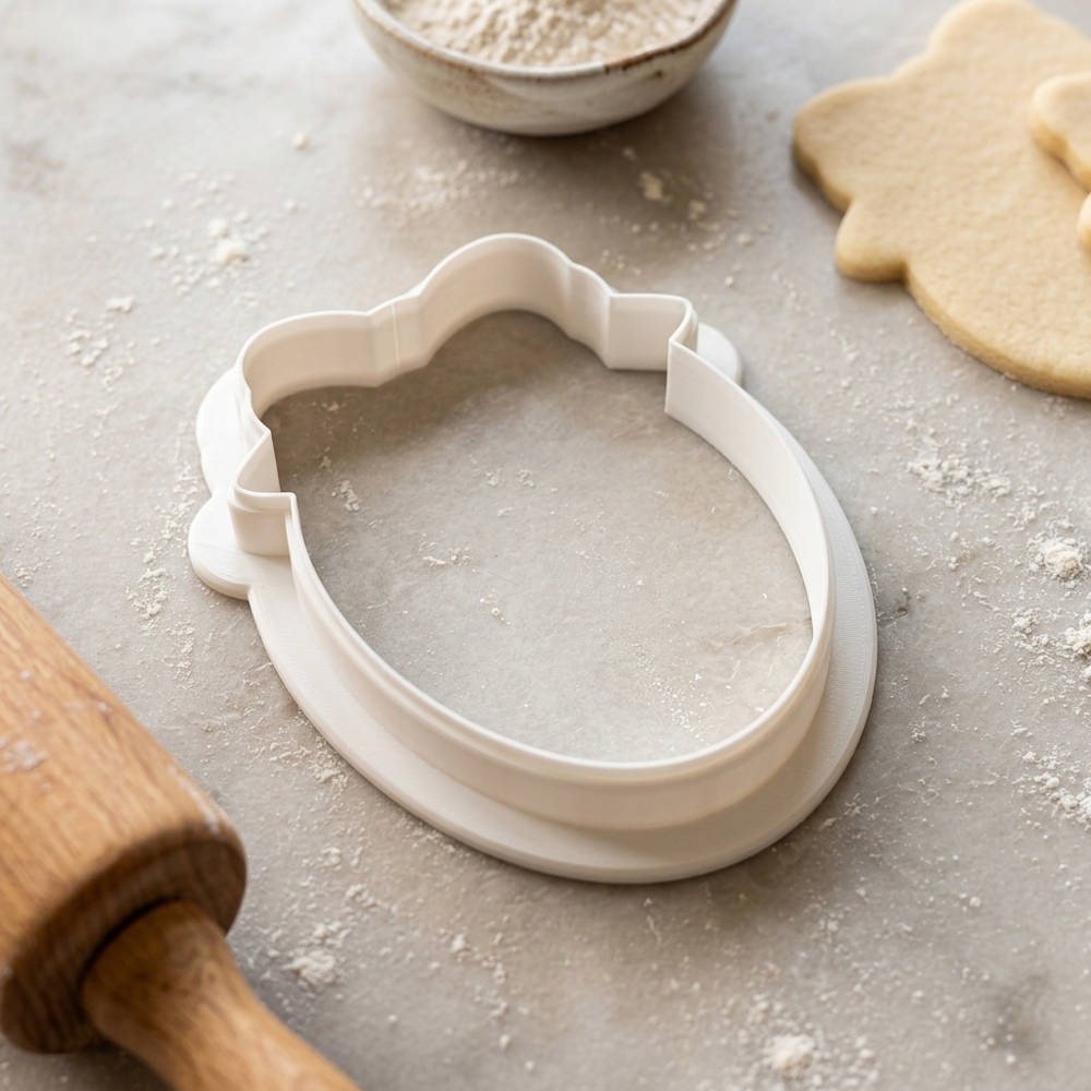Coquette Rose Cameo Frame Cookie Cutter, 3D Printed Party Design