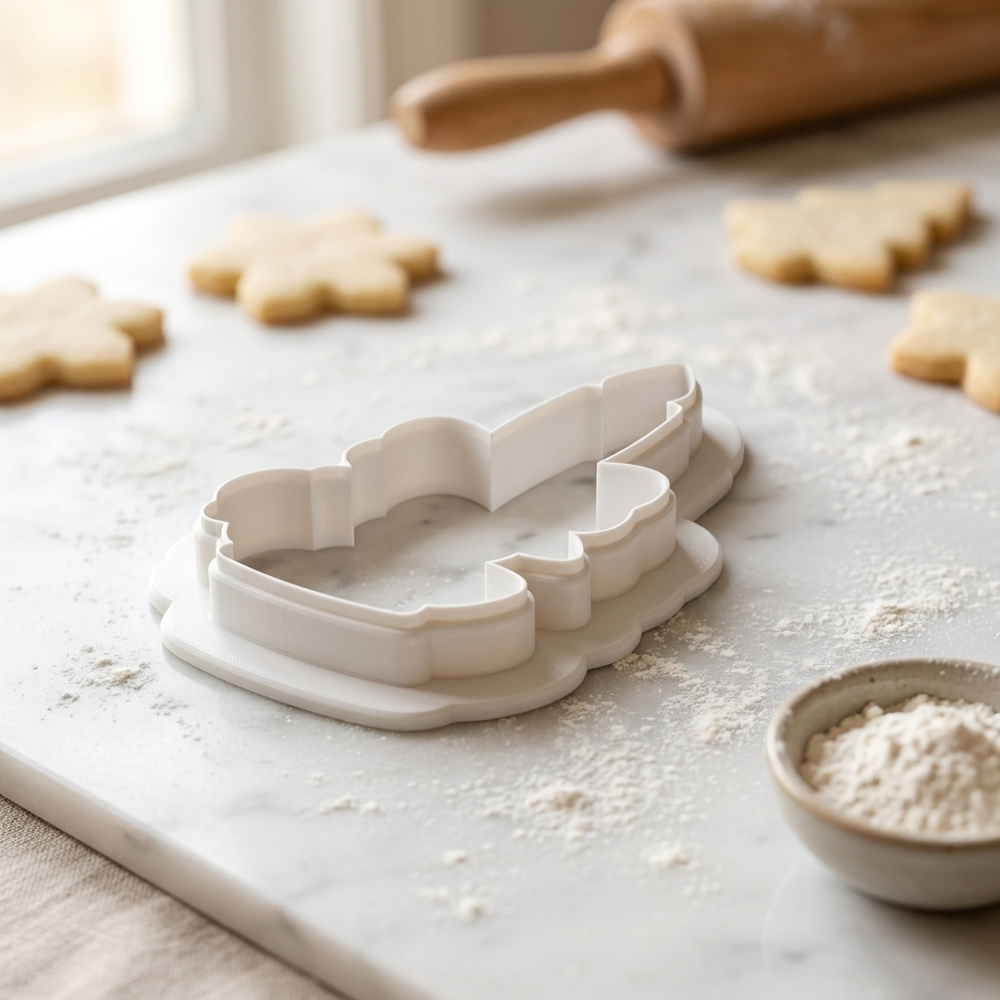 Coquette Ribbon Candle Holder Cookie Cutter, 3D Printed Home Design