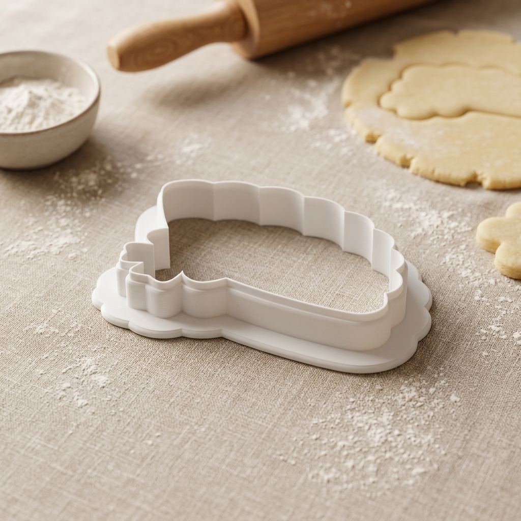 Coquette Lace Fan Bow Cookie Cutter, 3D Printed Party Design
