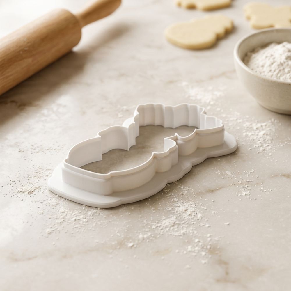 Coquette Ribbon Tulip Vase Cookie Cutter, 3D Printed Garden Design