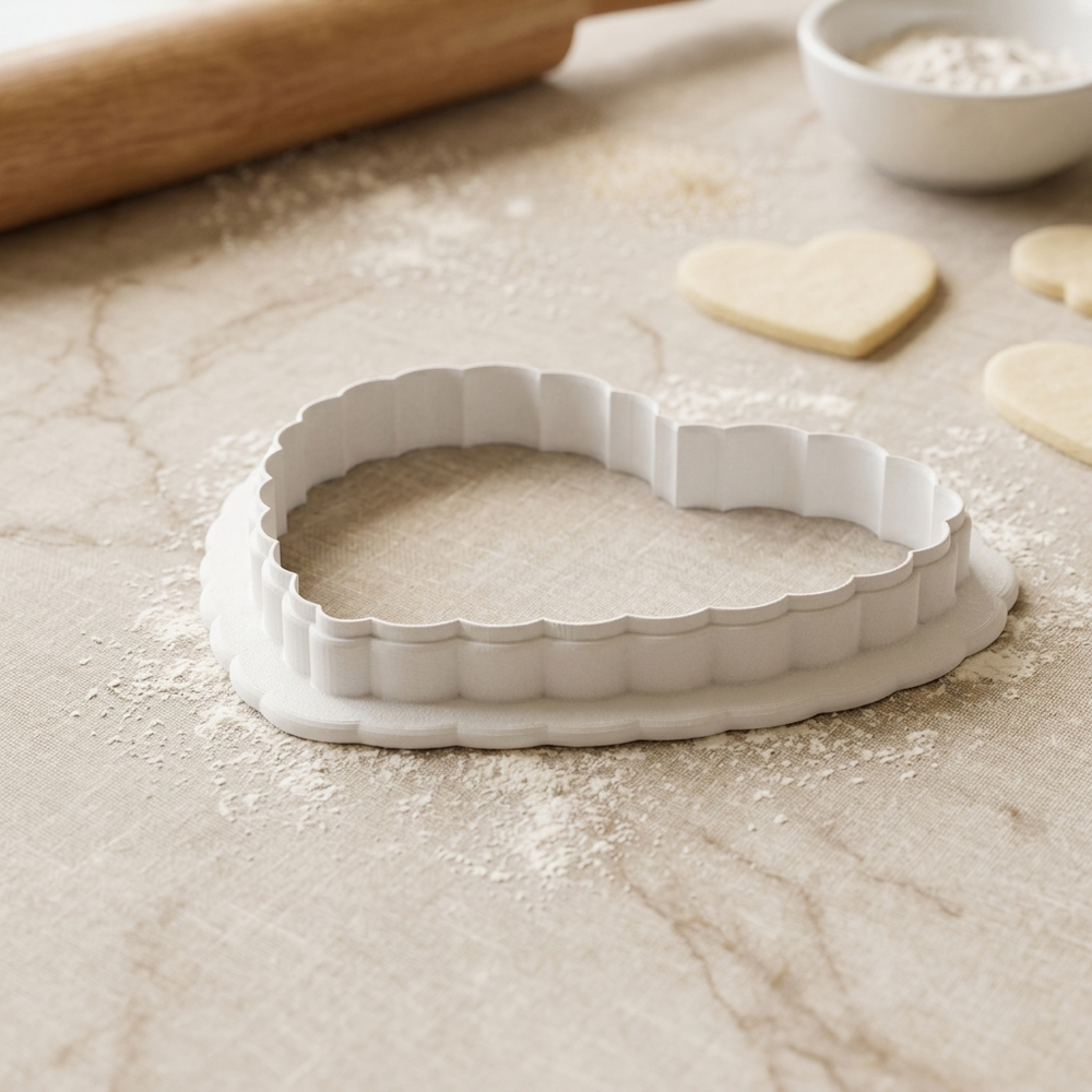 Coquette Heart Pillow Lace Cookie Cutter, 3D Printed Valentine Design