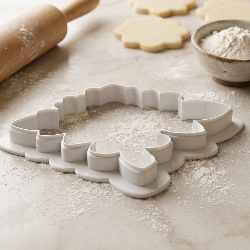 Leaf Flourish Cookie Cutter, 3D Printed Garden Theme