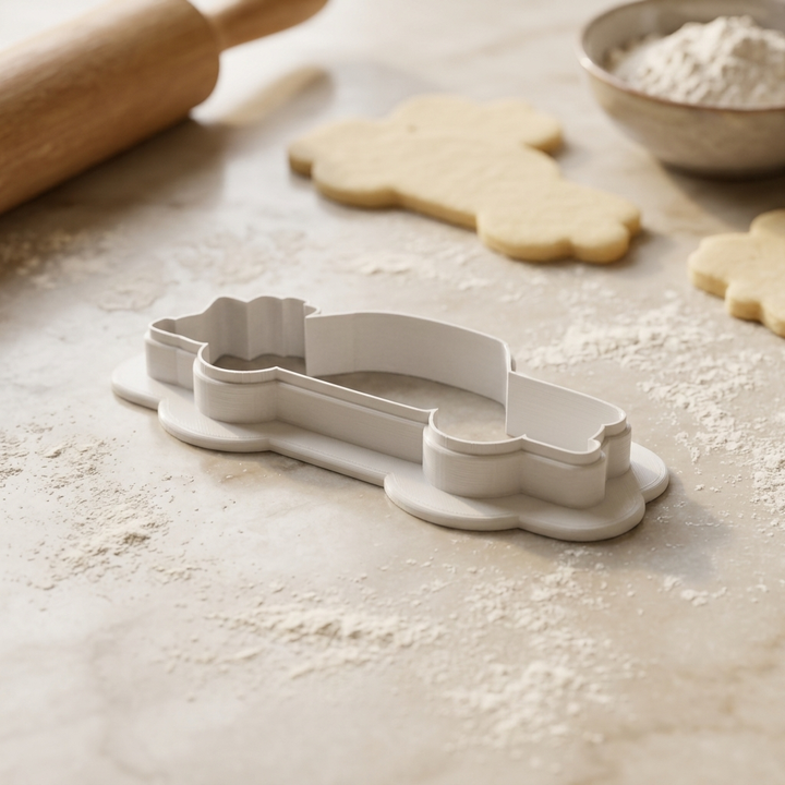 Vintage Car Cookie Cutter, 3D Printed Travel Theme