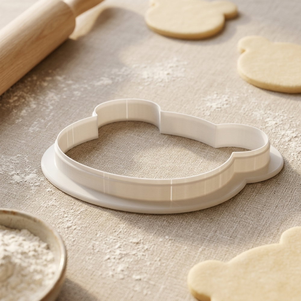 Bear Head Cookie Cutter, 3D Printed Animal Theme