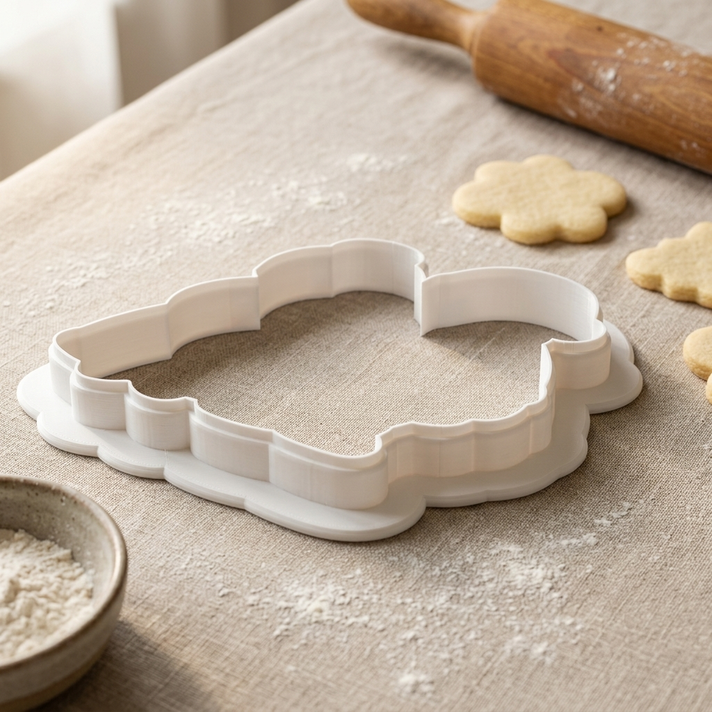 Santa and Mrs. Claus Cookie Cutter, 3D Printed Christmas Theme