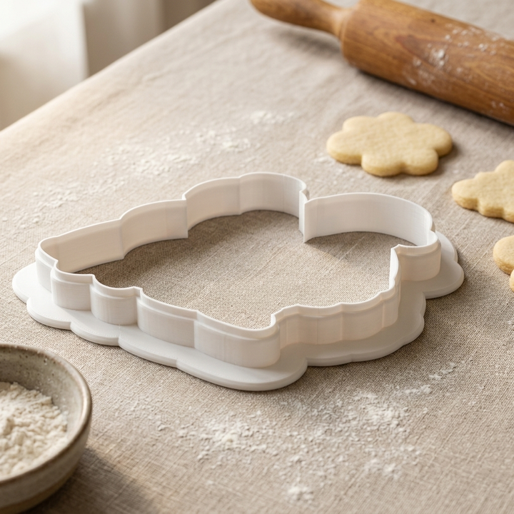 Santa and Mrs. Claus Cookie Cutter, 3D Printed Christmas Theme