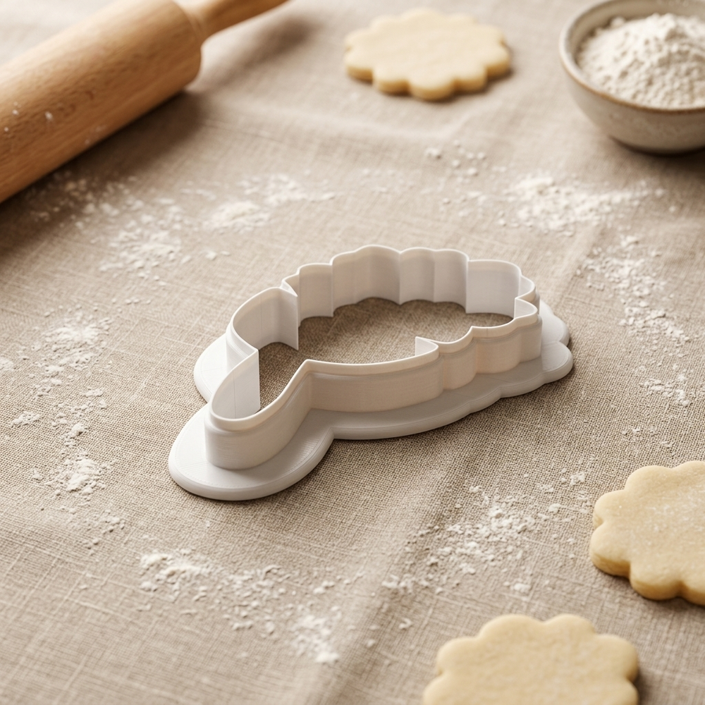 Long Stem Spring Flower Cookie Cutter, 3D Printed Wedding Theme