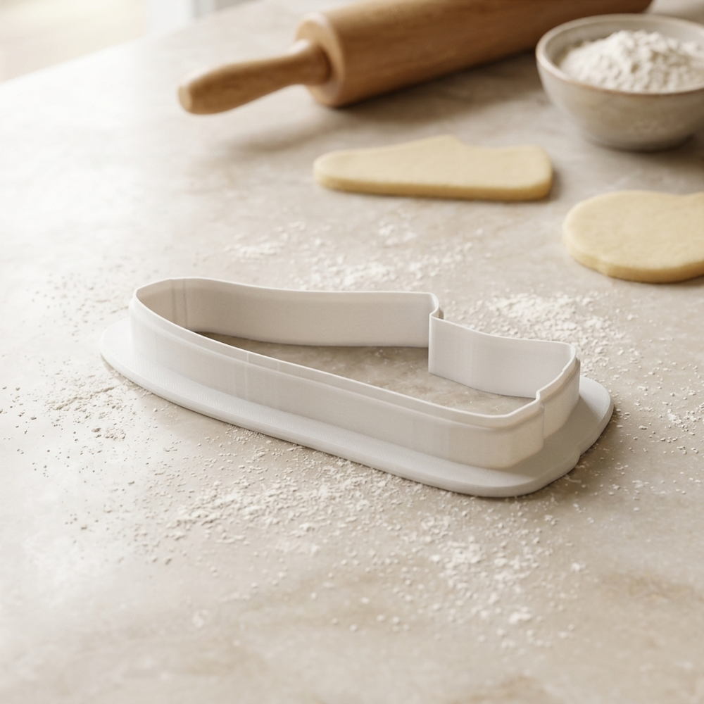 Casual Slip On Shoe Cookie Cutter, 3D Printed Party Theme