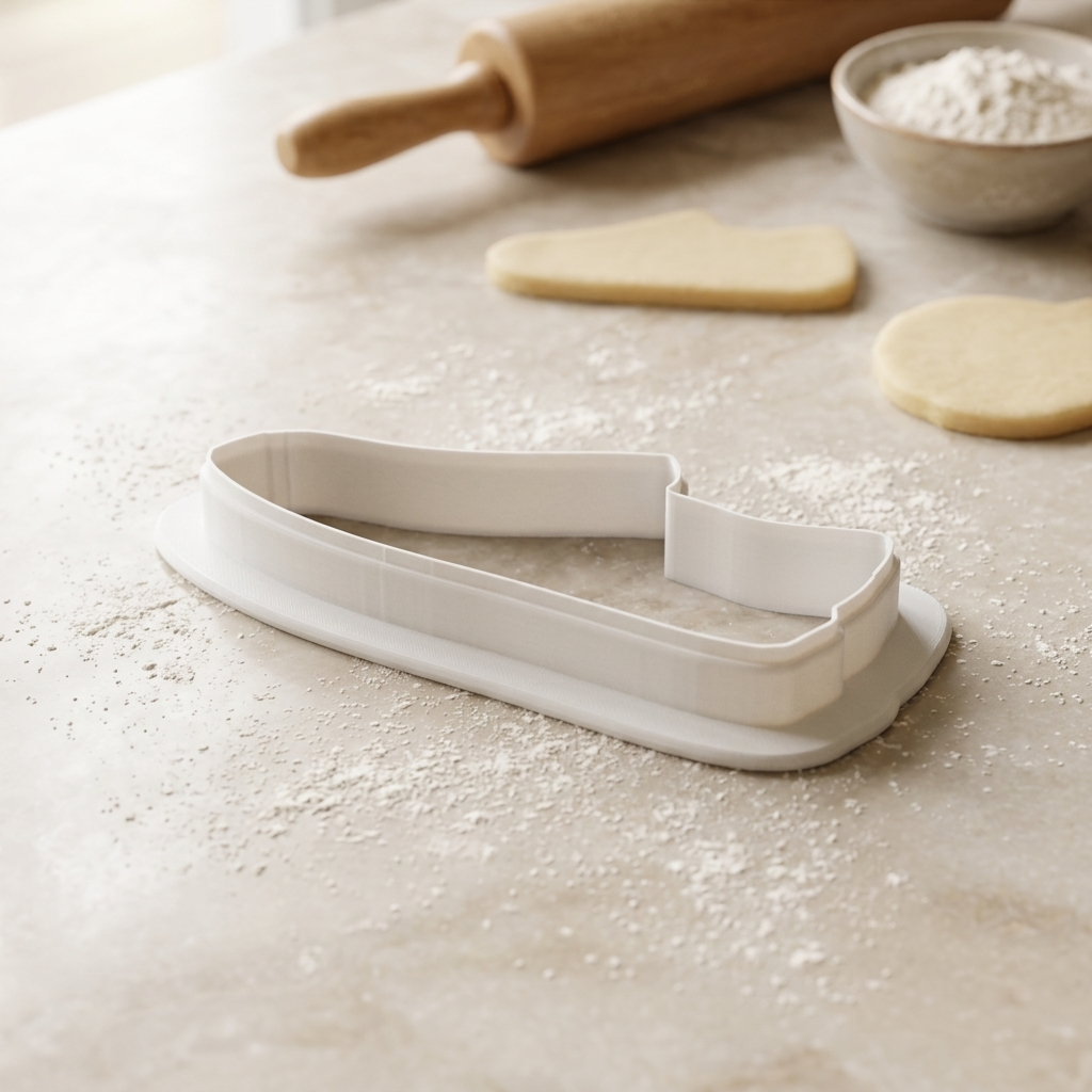Casual Slip On Shoe Cookie Cutter, 3D Printed Party Theme