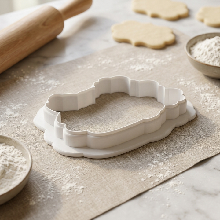 Tied Carrots Cookie Cutter, 3D Printed Travel Theme