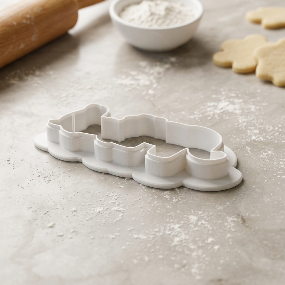 Circus Animal Trio Cookie Cutter, 3D Printed Party Theme