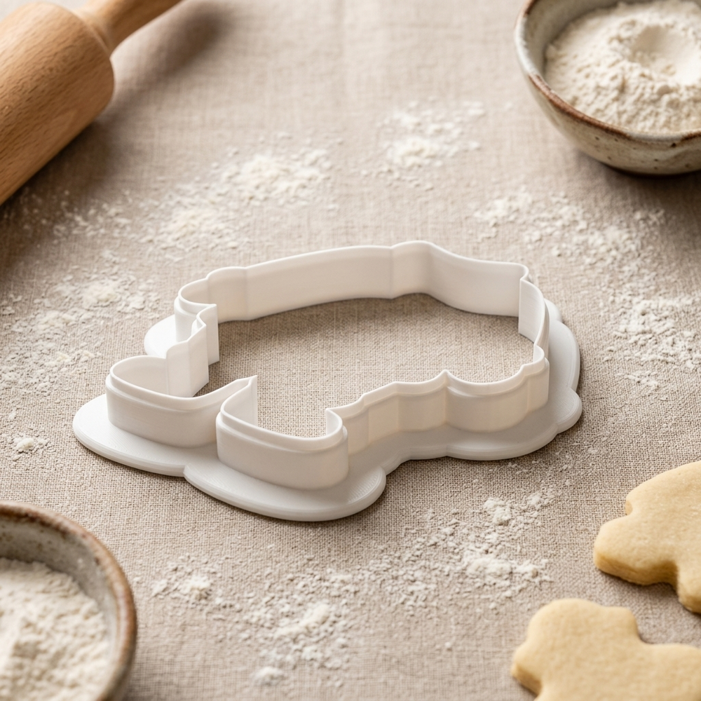 Santa Suit Cookie Cutter, 3D Printed Christmas Theme
