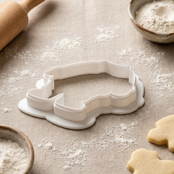 Santa Suit Cookie Cutter, 3D Printed Christmas Theme
