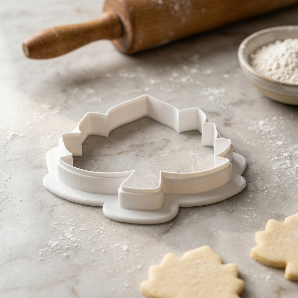 Boho Leaf Cookie Cutter, 3D Printed Garden Theme