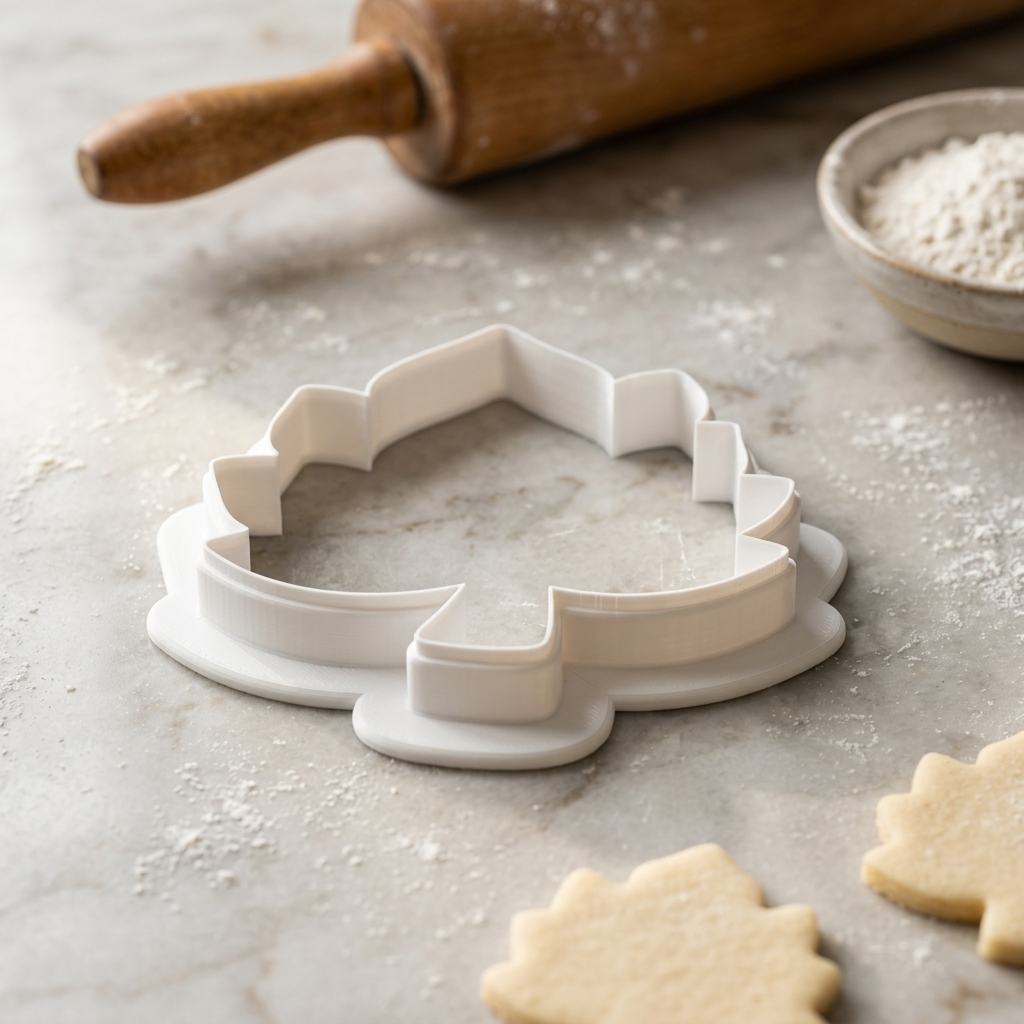 Boho Leaf Cookie Cutter, 3D Printed Garden Theme