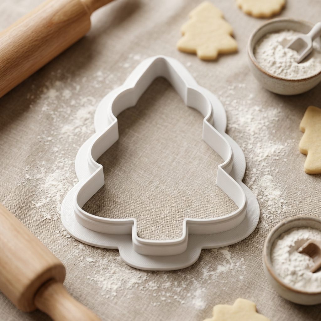 Frilly Tree Cookie Cutter, 3D Printed Party Theme