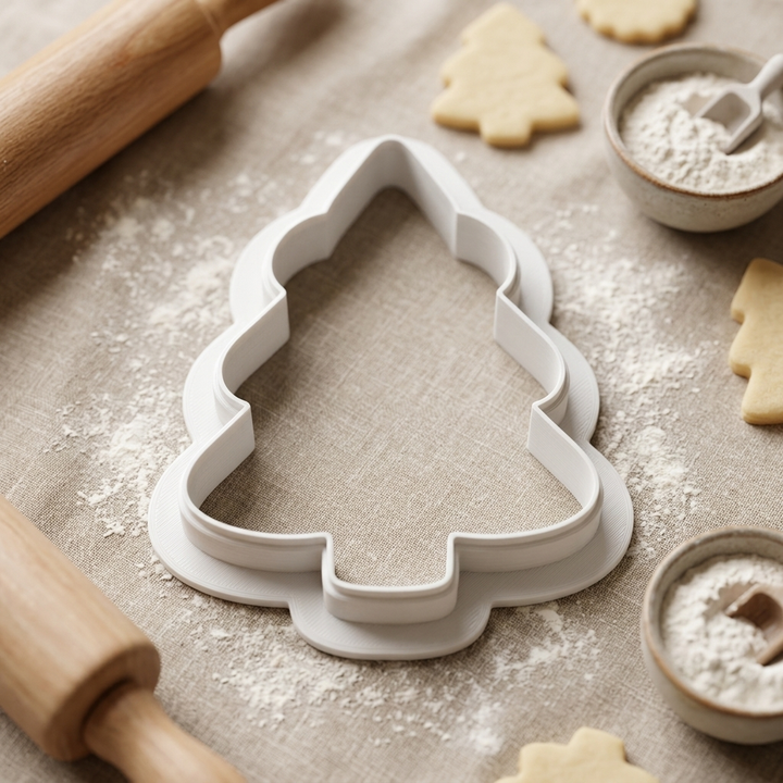 Frilly Tree Cookie Cutter, 3D Printed Party Theme