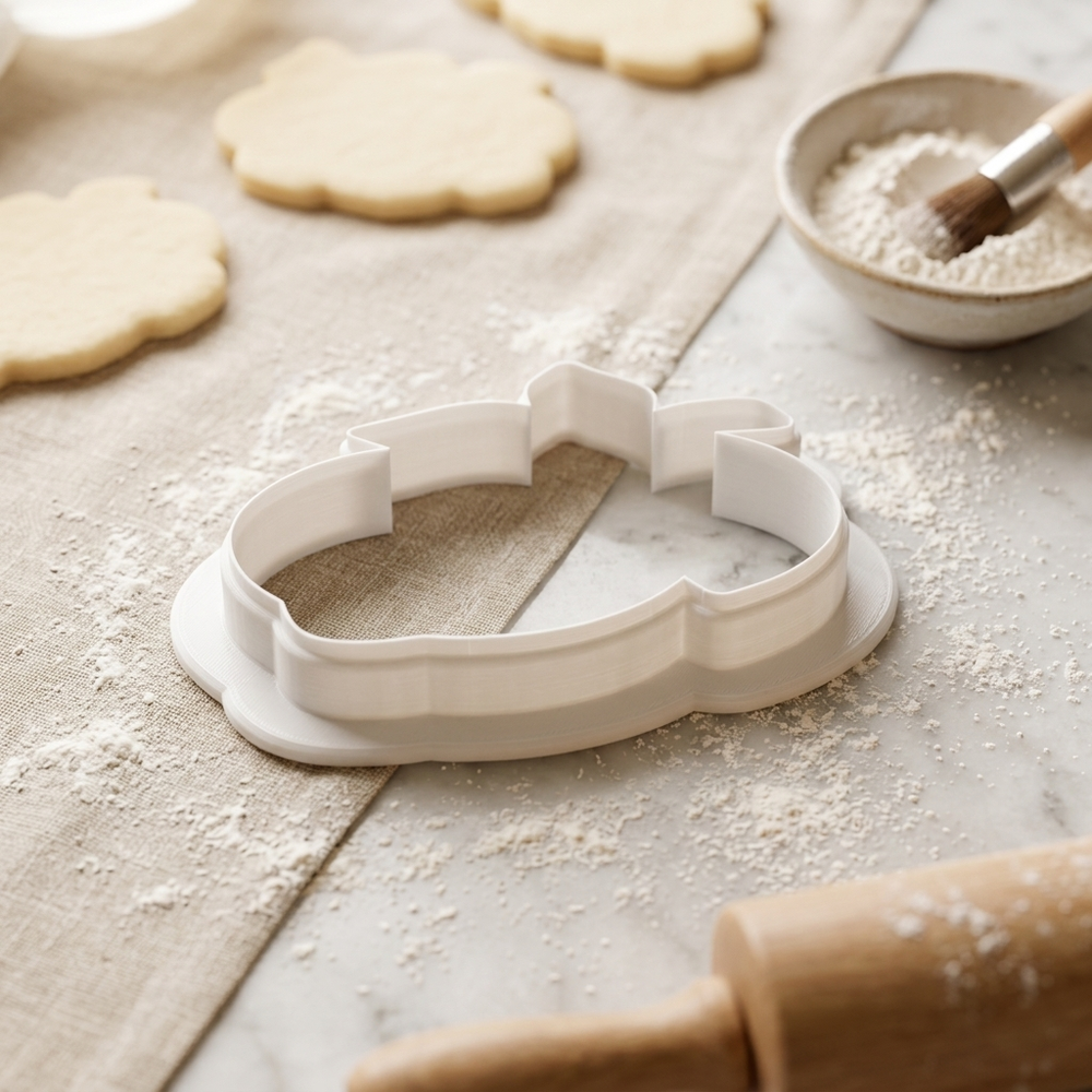 Floral Lemon Cookie Cutter, 3D Printed Garden Theme