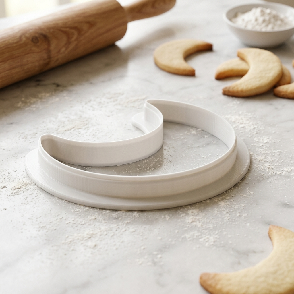 Crescent Moon Cookie Cutter, 3D Printed Party Theme