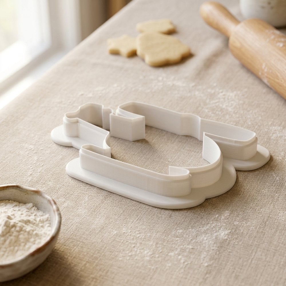 Helicopter Cookie Cutter, 3D Printed Travel Theme