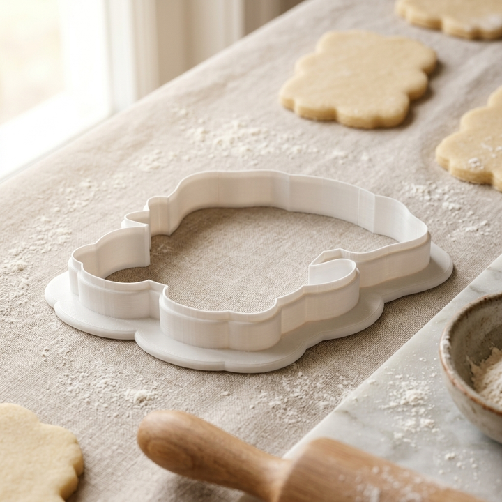 Dog with Bandana Cute Puppy Cookie Cutter, 3D Printed Animal Theme