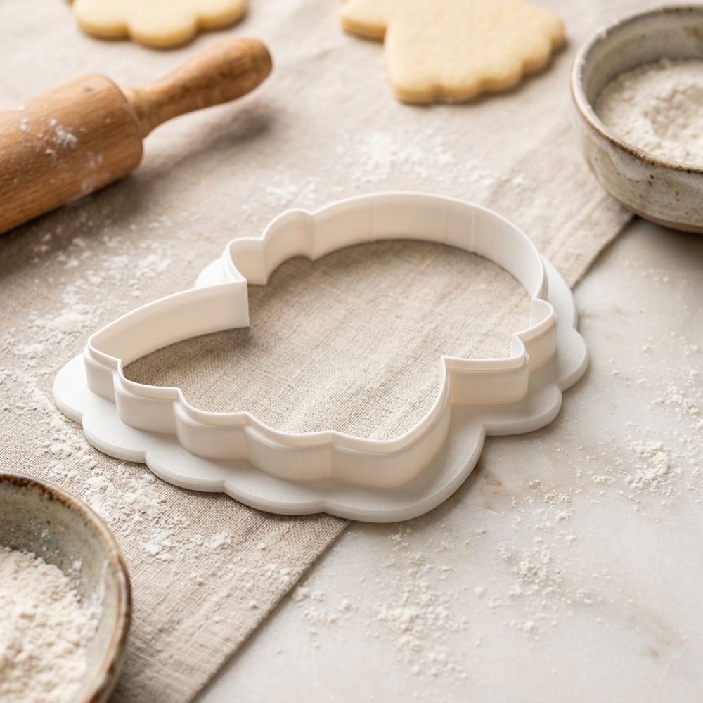 Cute Vampire Cookie Cutter, 3D Printed Halloween Theme