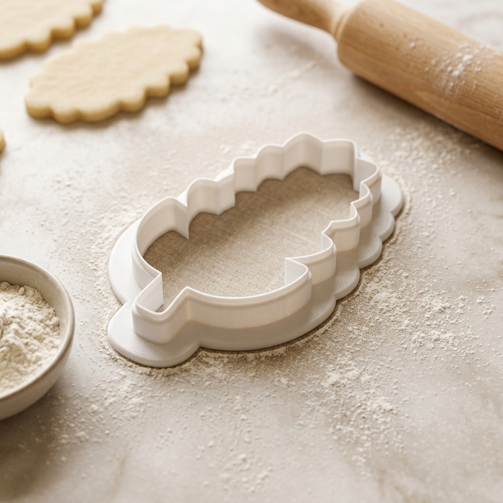 Tall Flower Cookie Cutter, 3D Printed Garden Theme