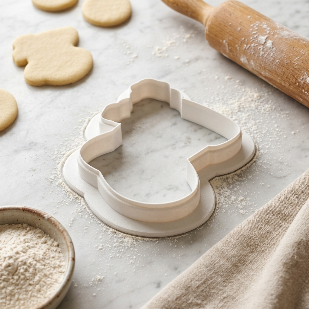 Stocking with Greenery Cookie Cutter, 3D Printed Christmas Theme