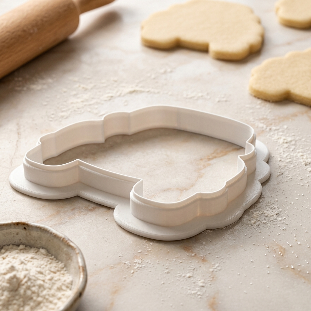 Red Truck Back View Cookie Cutter, 3D Printed Travel Theme